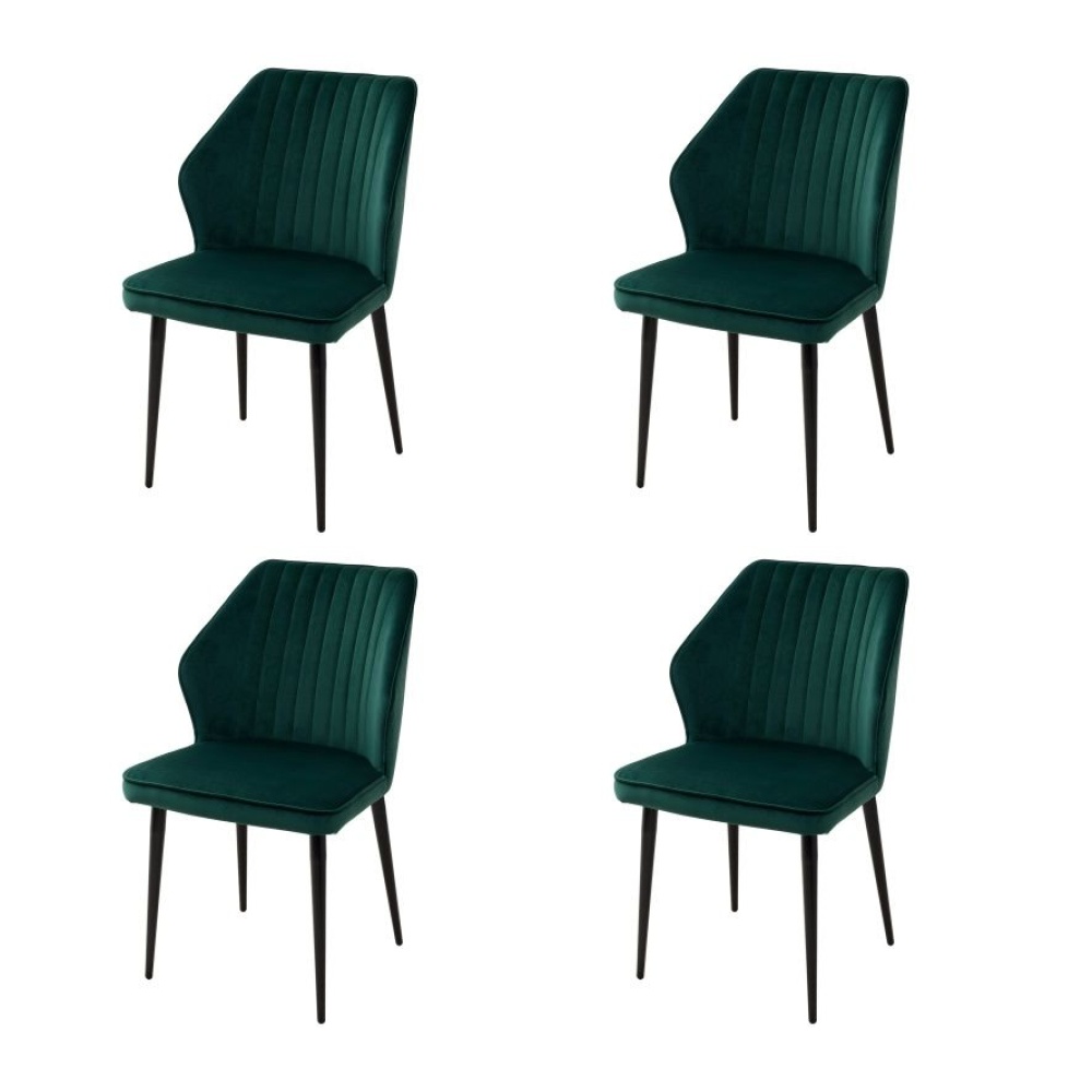 Стул SEATTLE-V зеленый #19 велюр, черный каркас