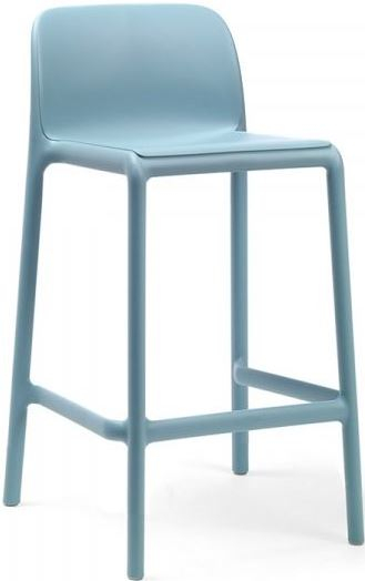 Стул пластиковый полубарный Nardi Faro Mini голубой