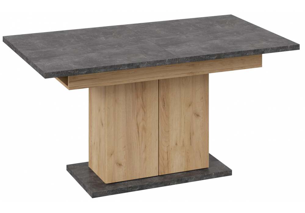 Стол деревянный Детройт Тип 1 дуб крафт золотой, ателье темное