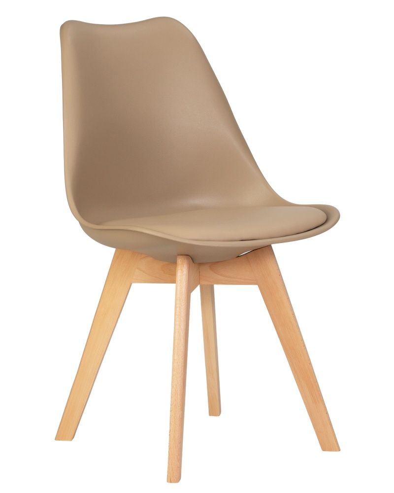 Стул обеденный JERRY SOFT ножки светлый бук сиденья бежевый GR-03