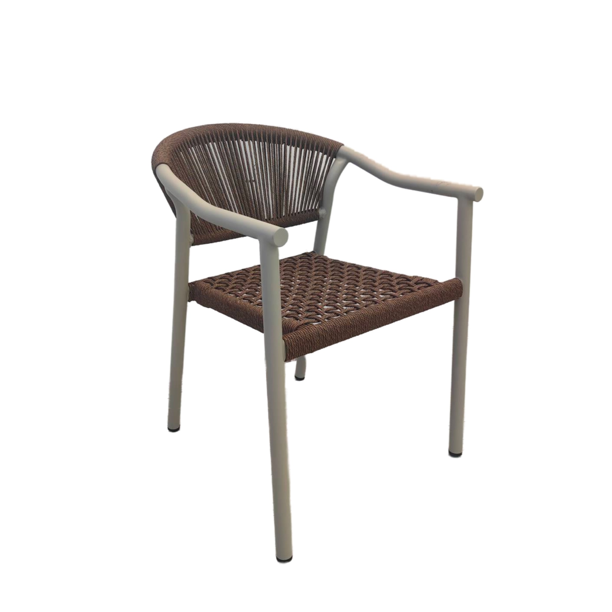 Стул Syna коричневый бежевые ножки