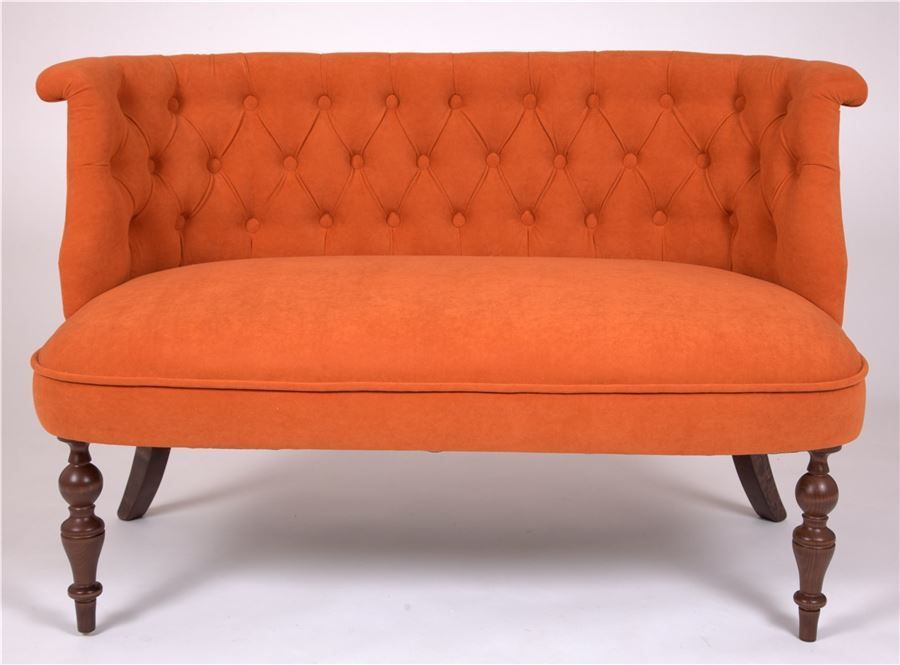 Диван Бархат темный тон, G08 - морковный