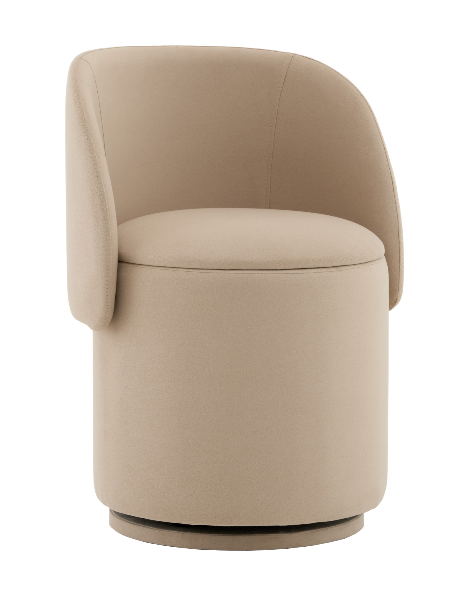Пуф-трансформер Таунсвилл вращающийся с ящиком велюр бежевый
