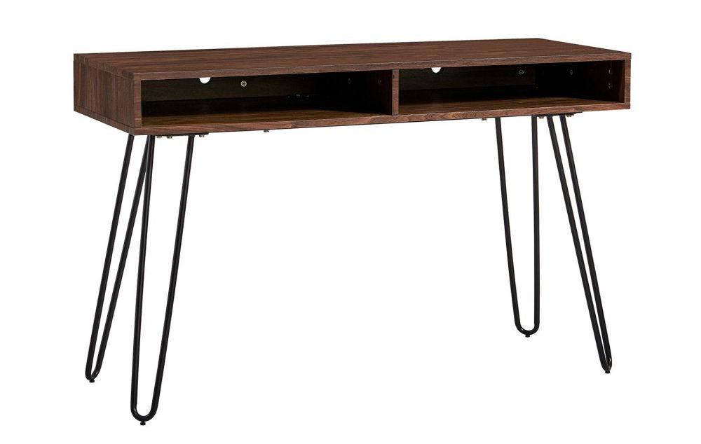 Стол письменный D-003 орех, матовый черный