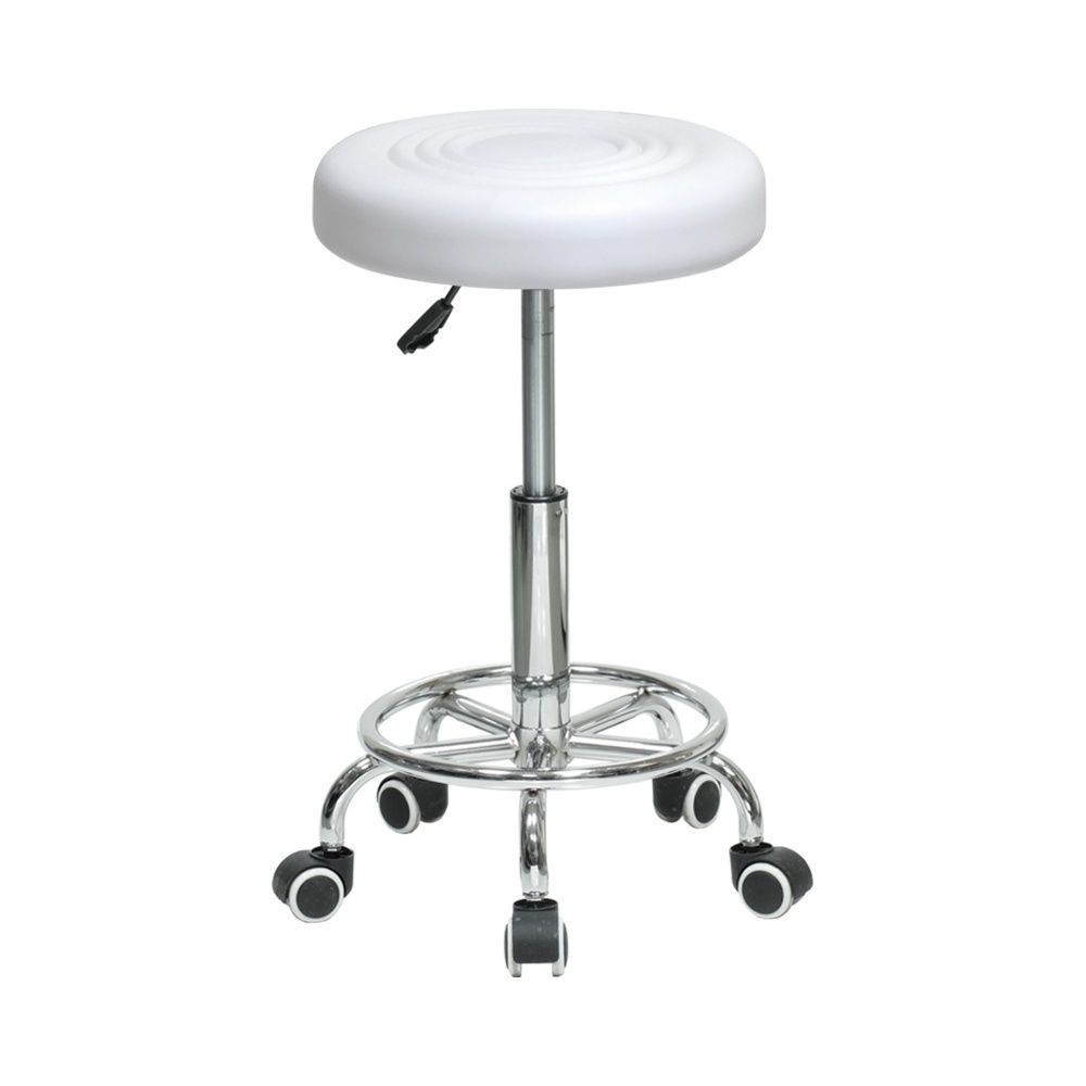 Табурет вращающийся Barneo N-127 Camp Roll, S5, PU белый