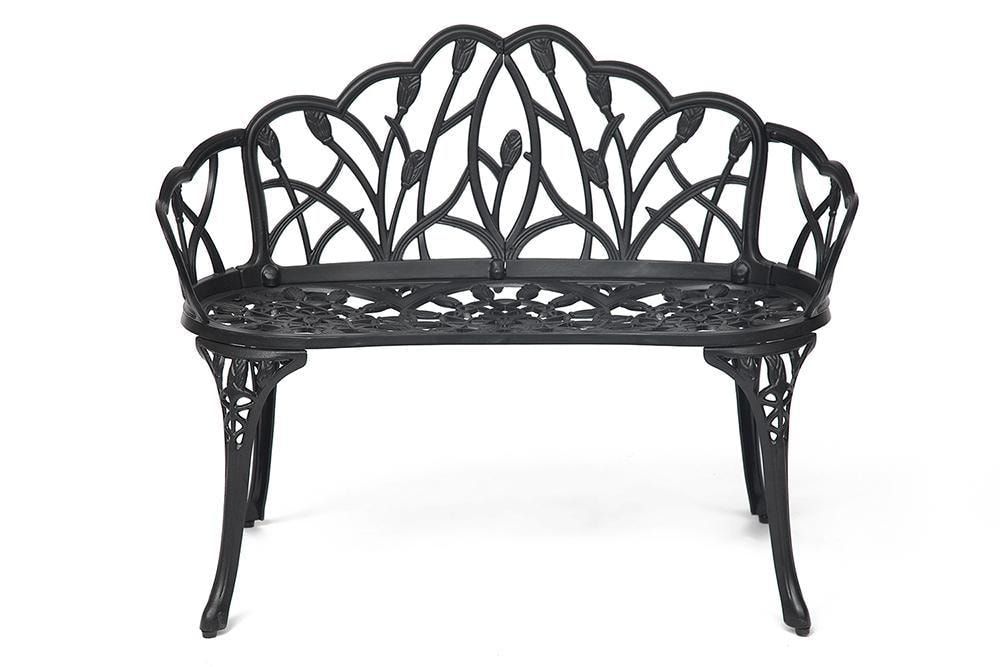 Скамья Secret De Maison Strauss (Штраус) алюминиевый сплав, 99хх56х76 см, черный