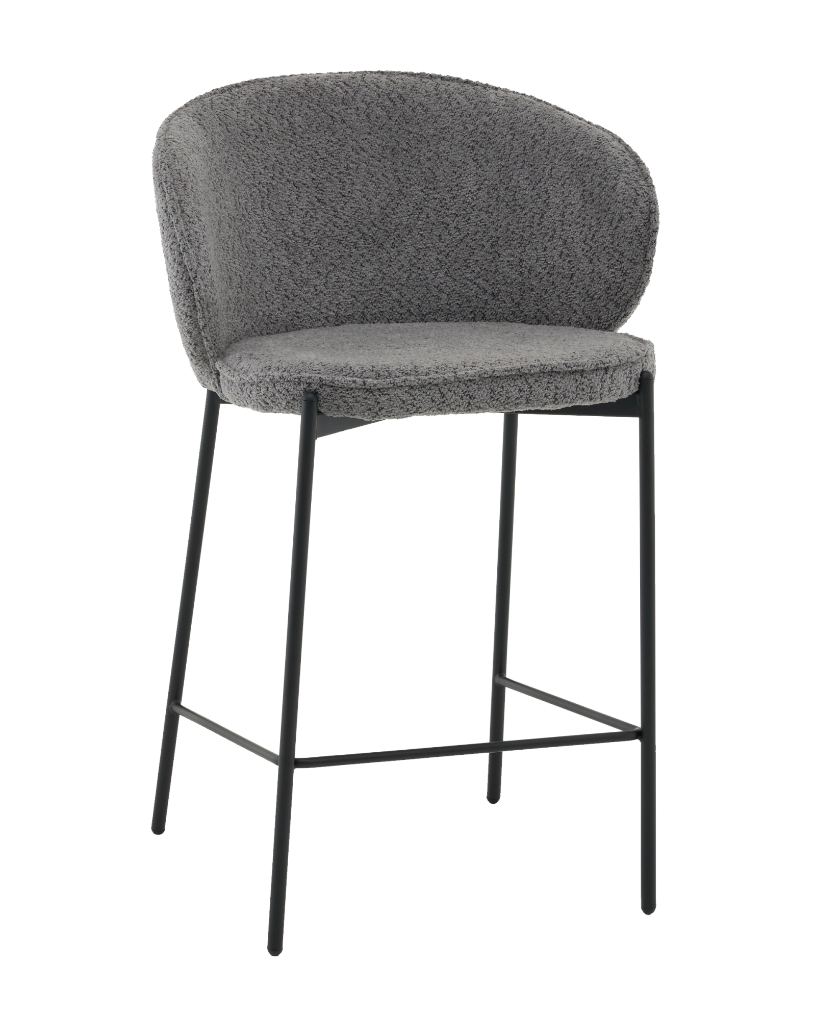 Стул полубарный Тисдейл букле темно-серый