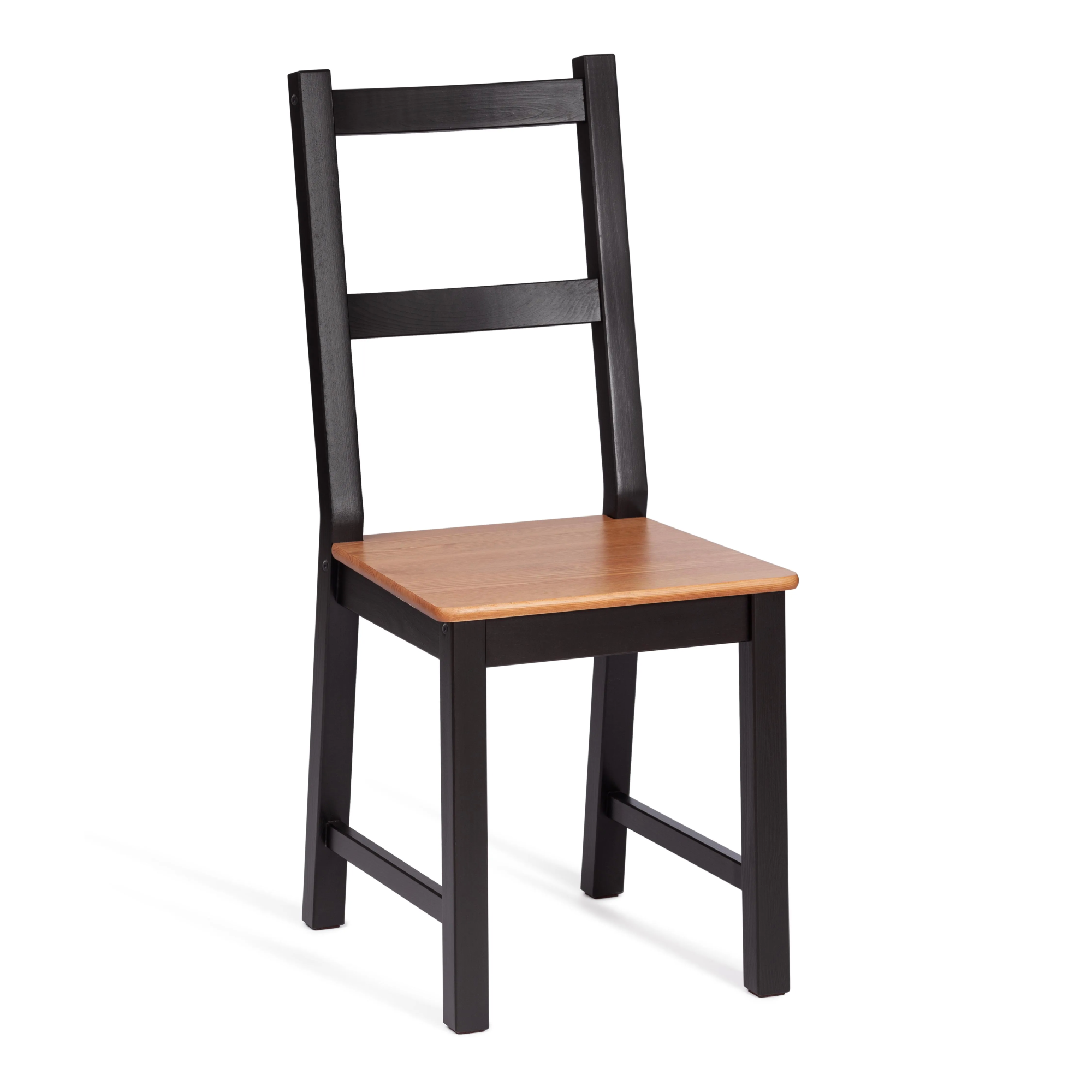 Стул Соната коричневый, темное дерево, твердое сиденье, без подлокотников
