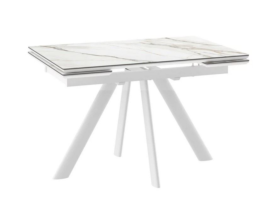 Cтол с керамическим покрытием JACK-120 белый 120(30+30)х80