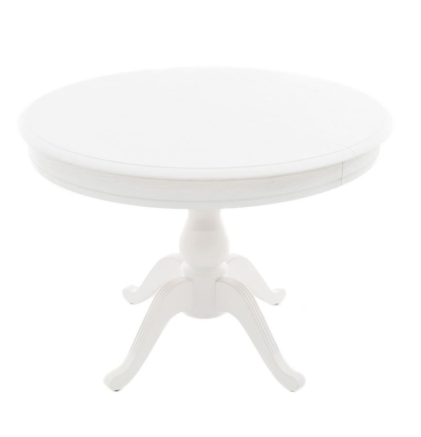 Стол "Фабрицио-1" раздвижной D 1000 тон 9 эмаль белая