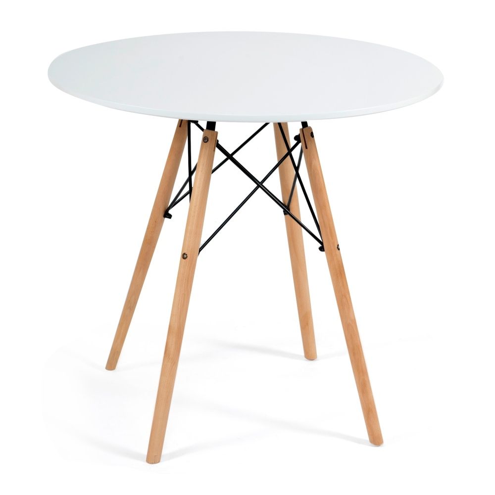 Стол CINDY NEXT (70-80 MDF) металл, мдф, бук, белый, натуральный