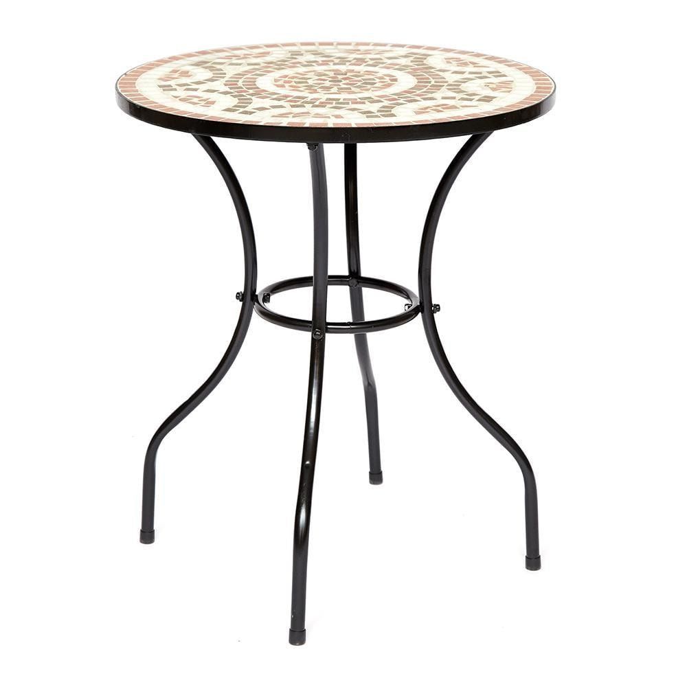 Стол Secret de Maison ROMEO (PL08-1070) металл, 60х72 см, черный, плитка "ROMANO"