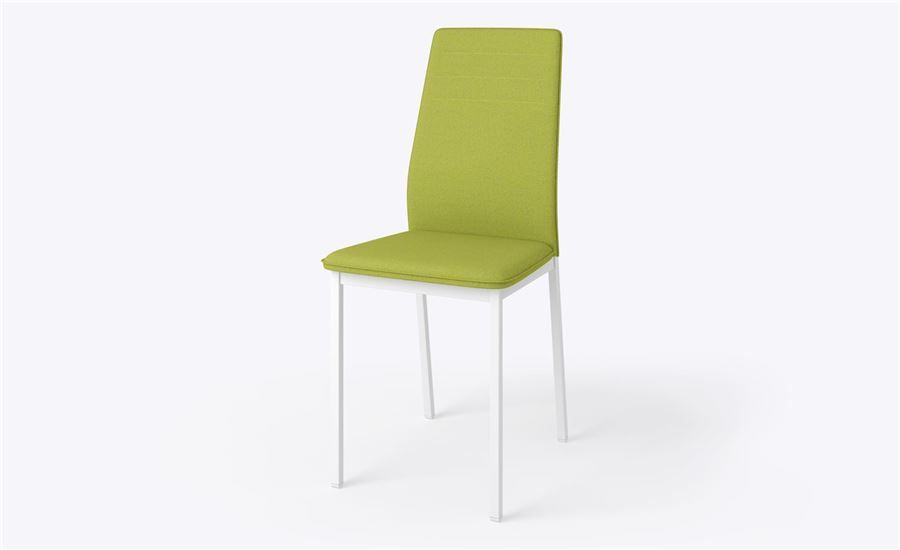 КВИРК П Стул светло-зеленый и белый, текстиль