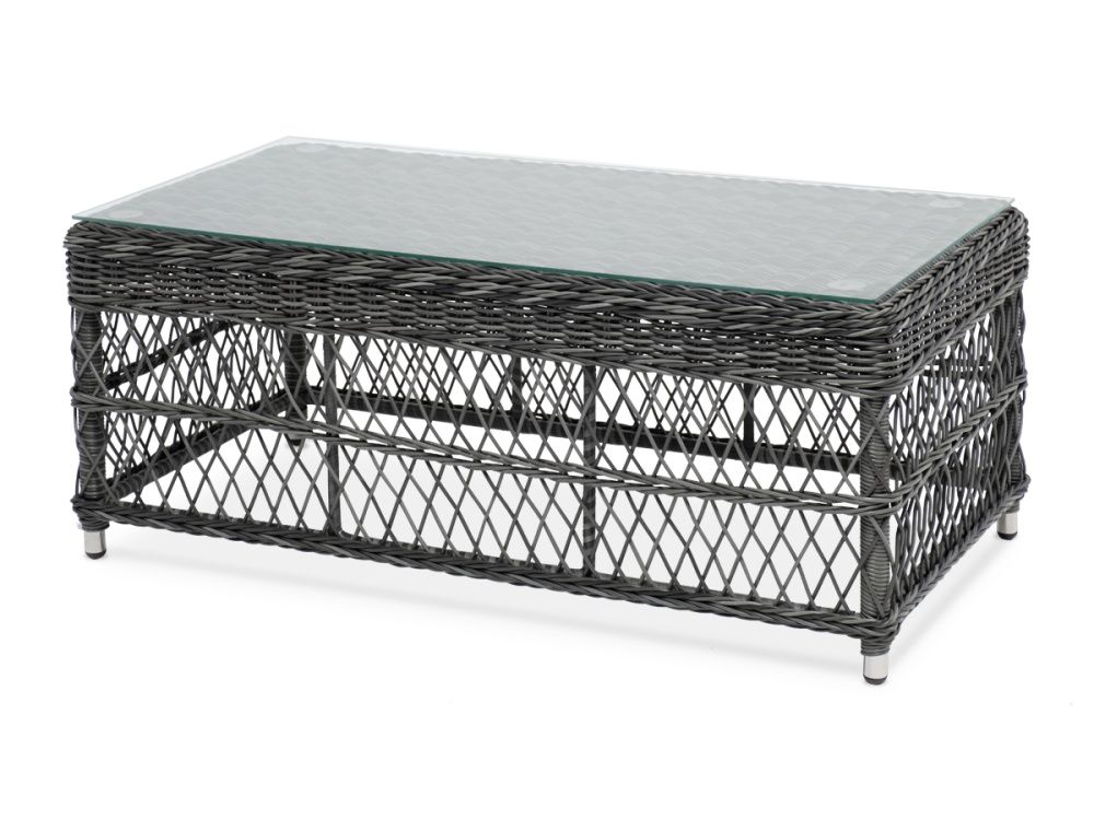 Стол журнальный "Гранд Латте" из искусственного ротанга, графит