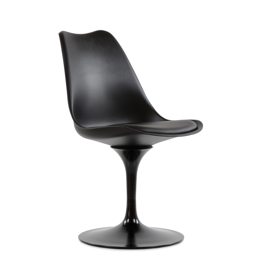 Стул Tulip style черный с черной подушкой
