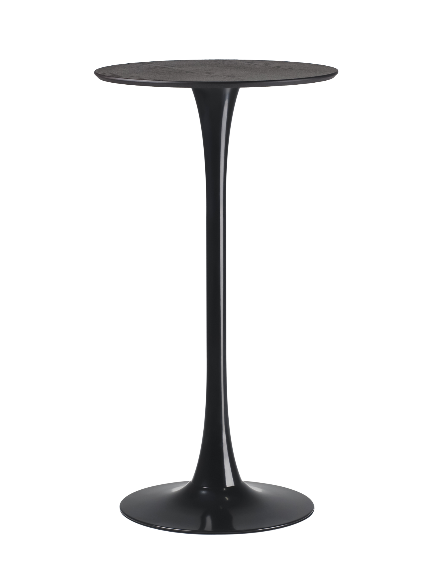 Барный стол Tulip style черный каркас столешница венге