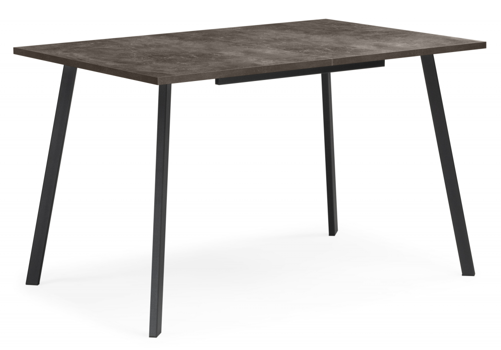 Стол деревянный Кортни 117 (157) x 77 бетон темный, черный матовый