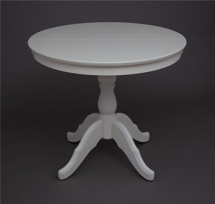 Раздвижной стол Круглый 90 слоновая кость