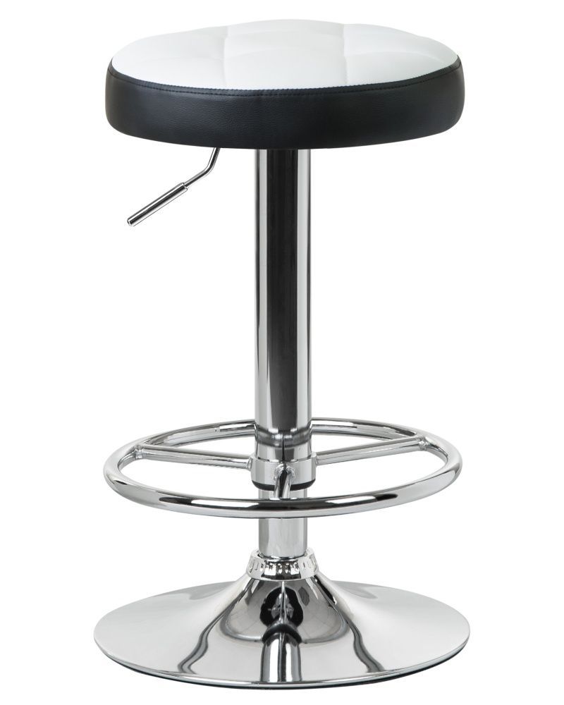 Табурет барный BRUNO бело-черный