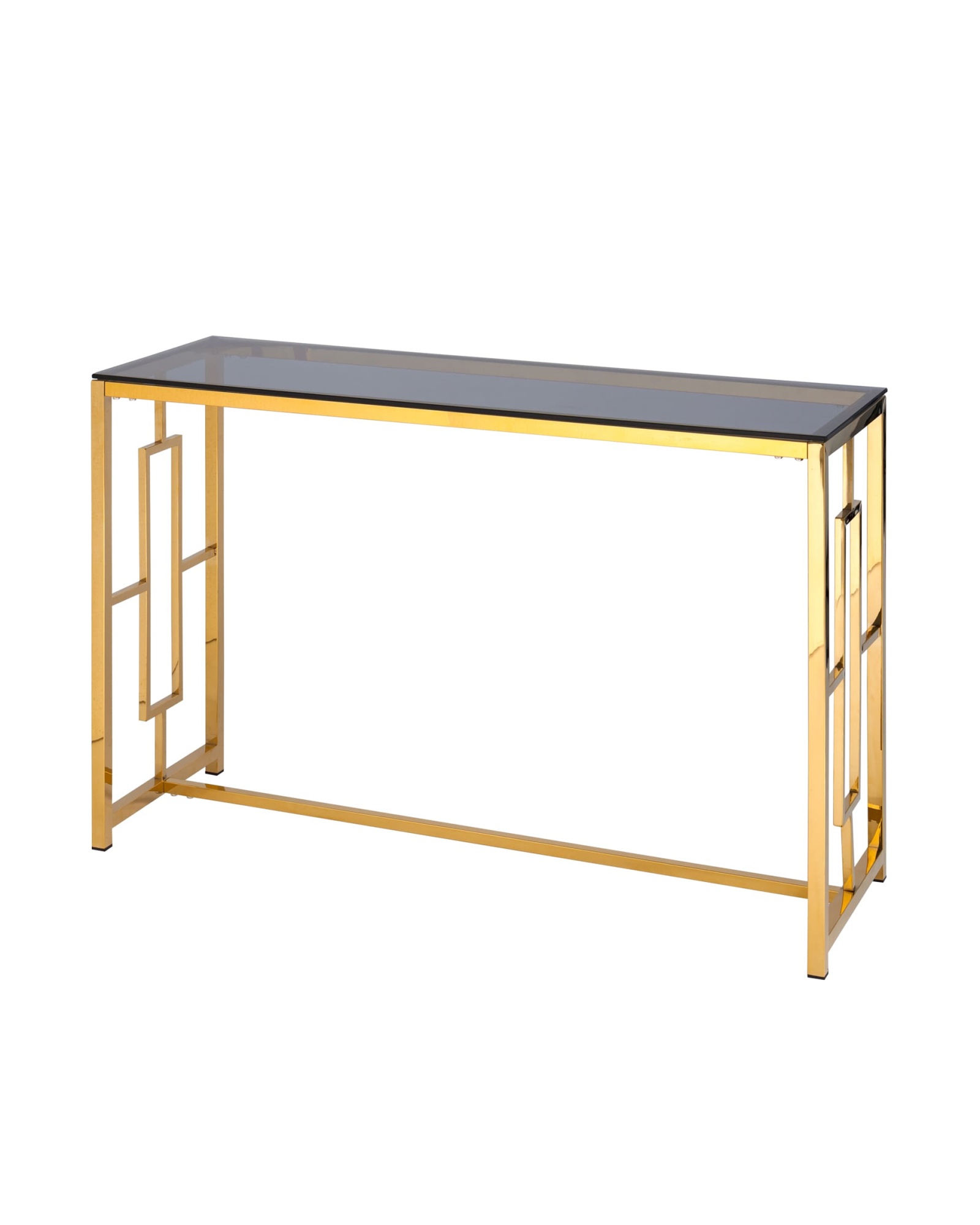 Консоль БРУКЛИН 120*40 золото стекло дым