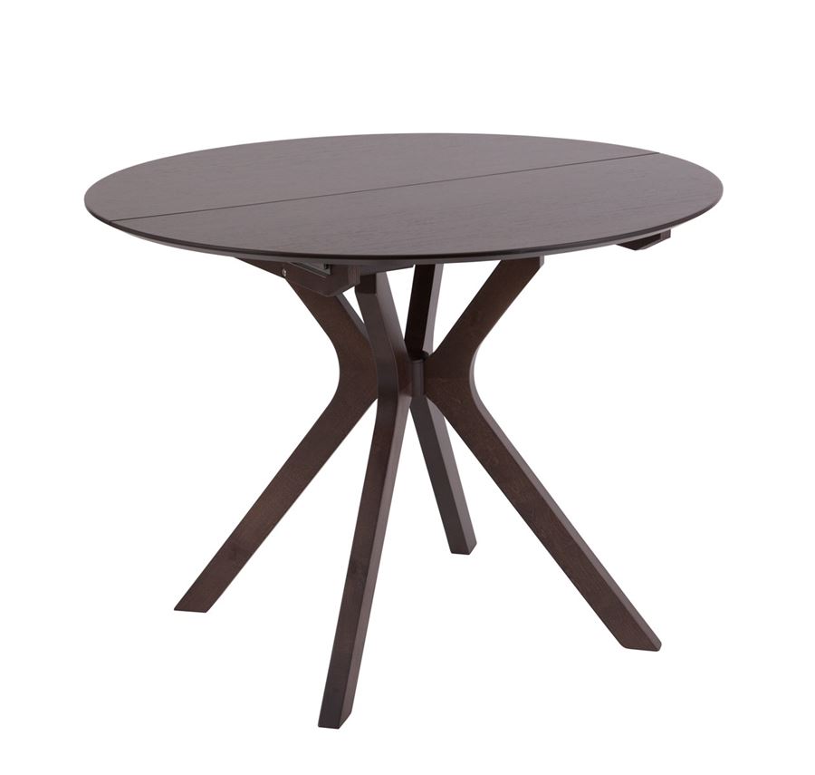 Стол Пекин раздвижной 1000*1000+300 темный орех