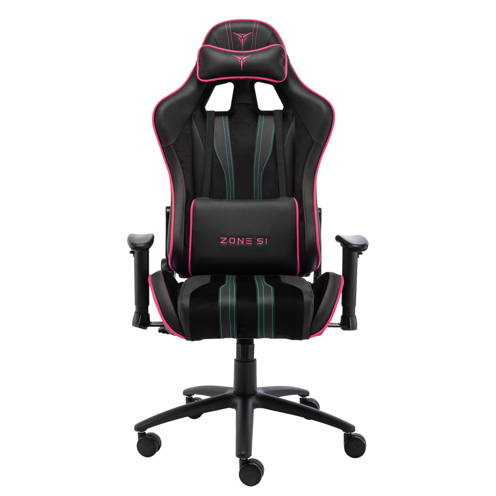 Кресло компьютерное игровое ZONE 51 GRAVITY черный-розовый