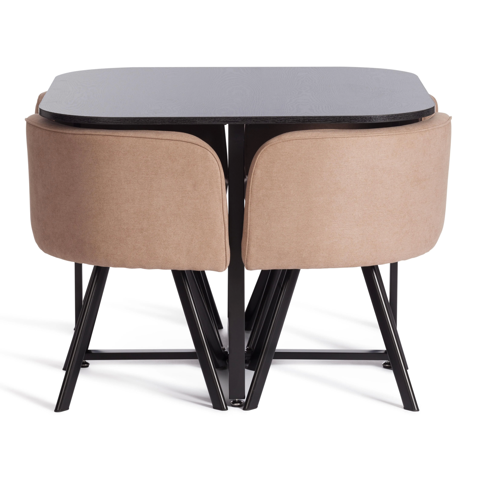 Комплект (стол, 4 стула) QUADRON (mod. PT14) бежевый