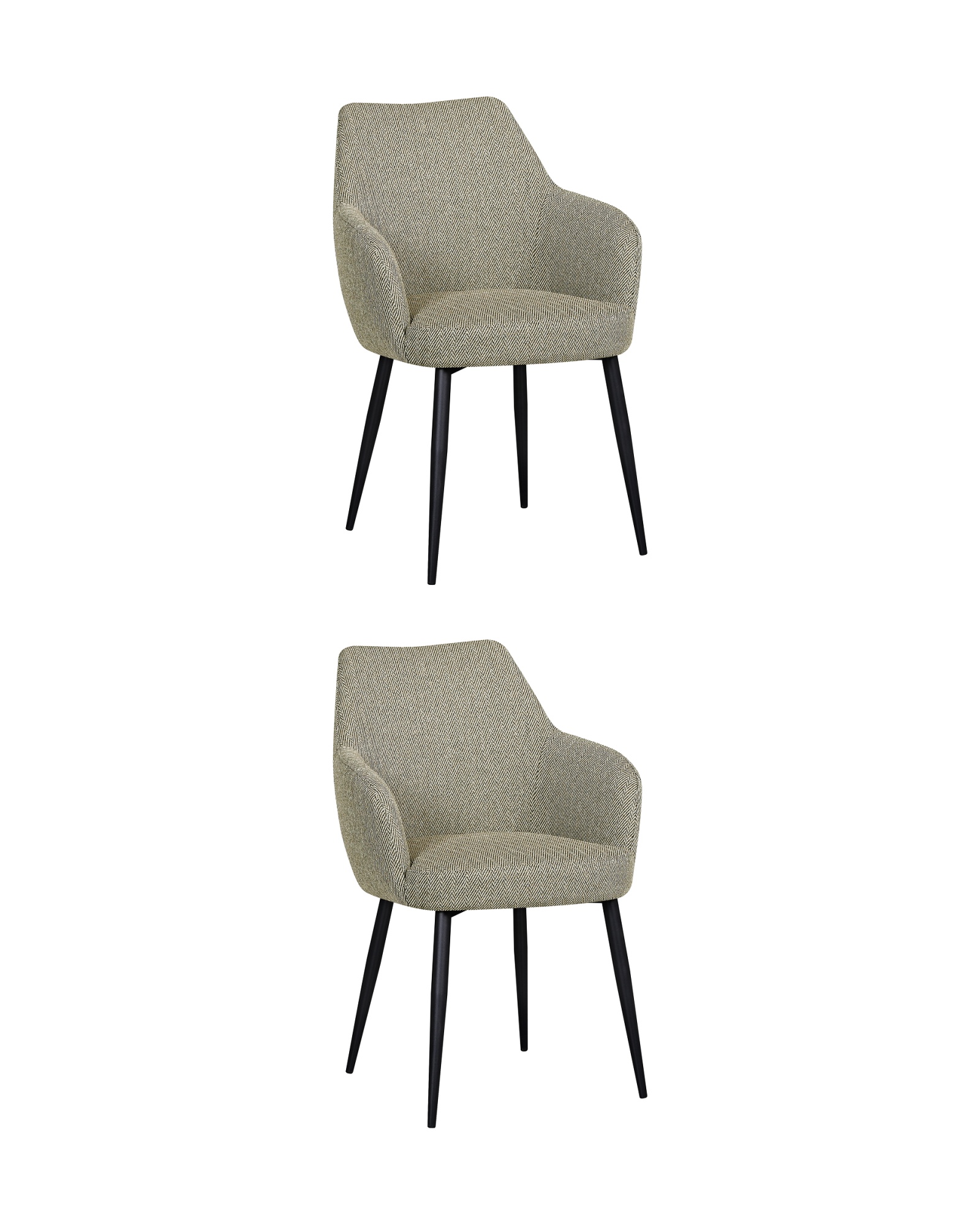 Стул обеденный Katys оливково-бежевый елочка 2 шт.