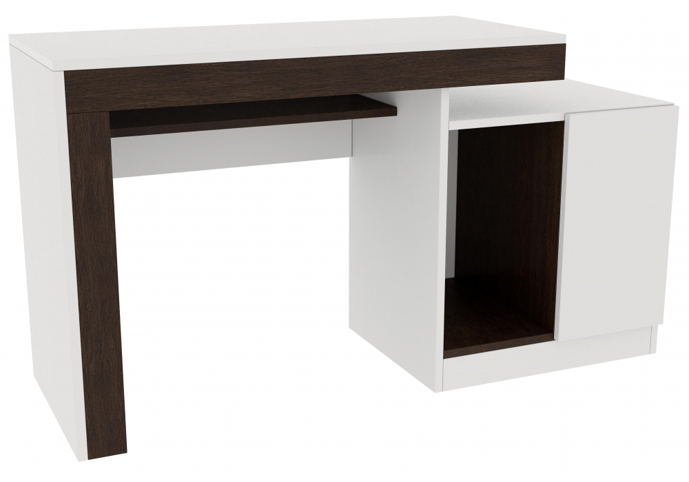 Компьютерный стол Модена белый, венге