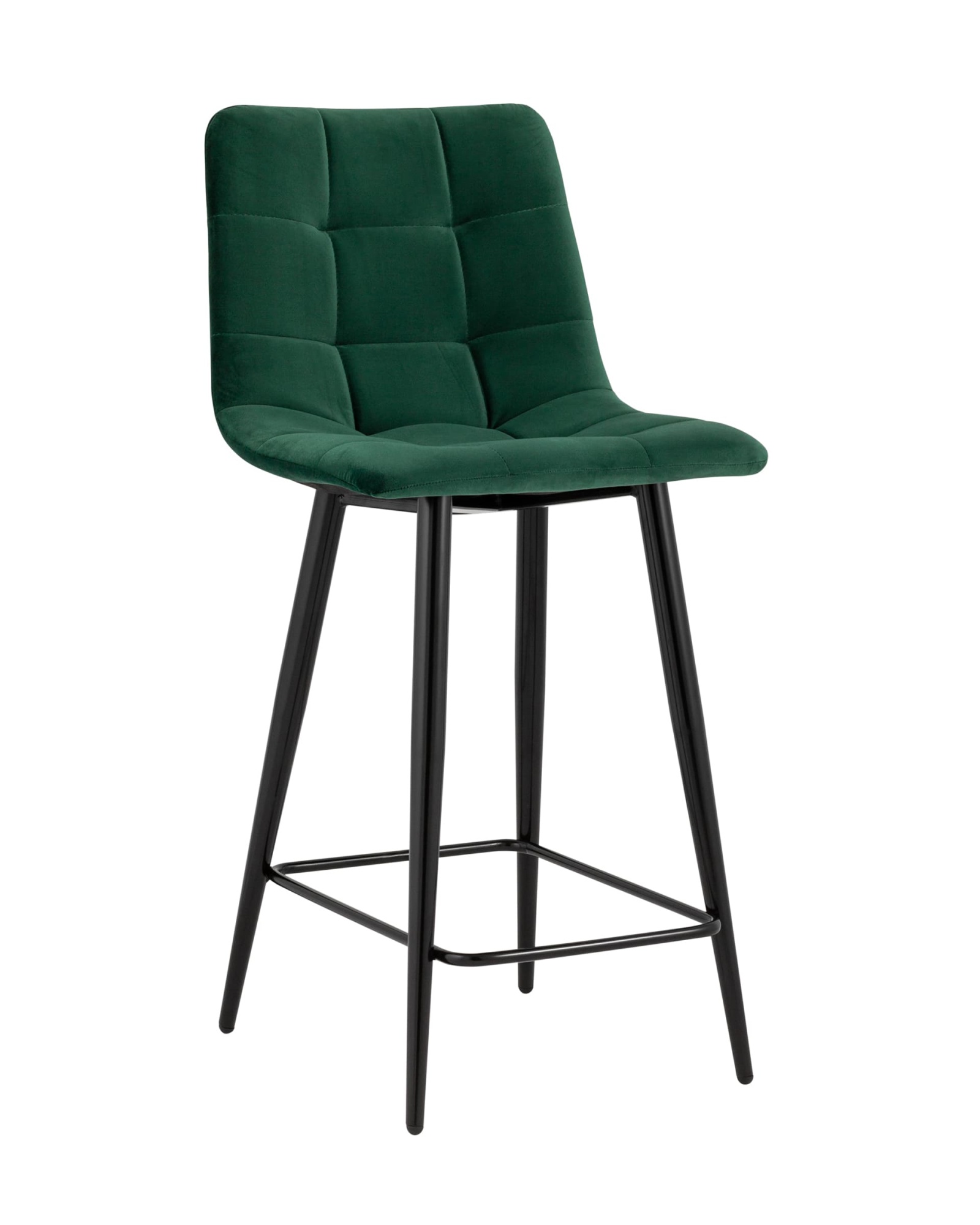 Стул полубарный Джанго велюр зеленый высота сиденья 60 см