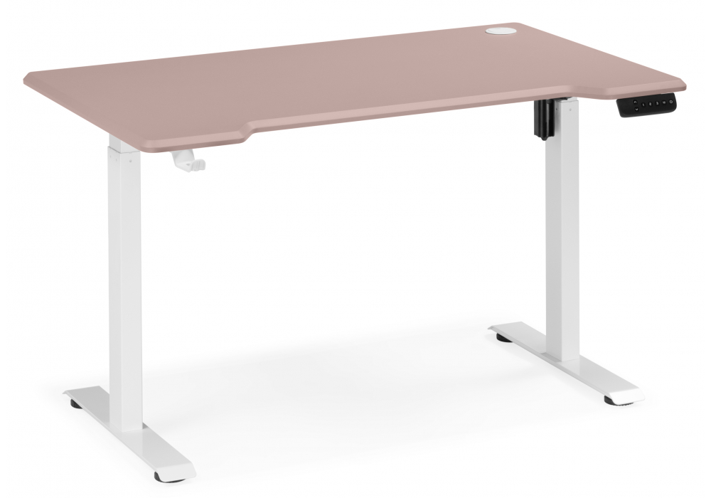 Компьютерный стол Маркос 140х80 розовый, белый