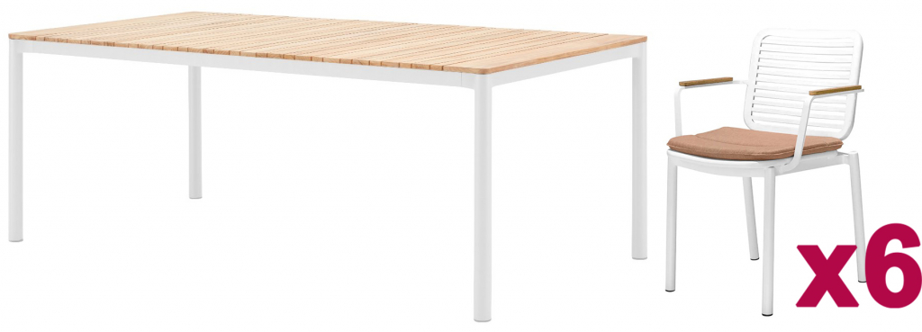 Комплект металлической мебели Tagliamento Armona терракотовый