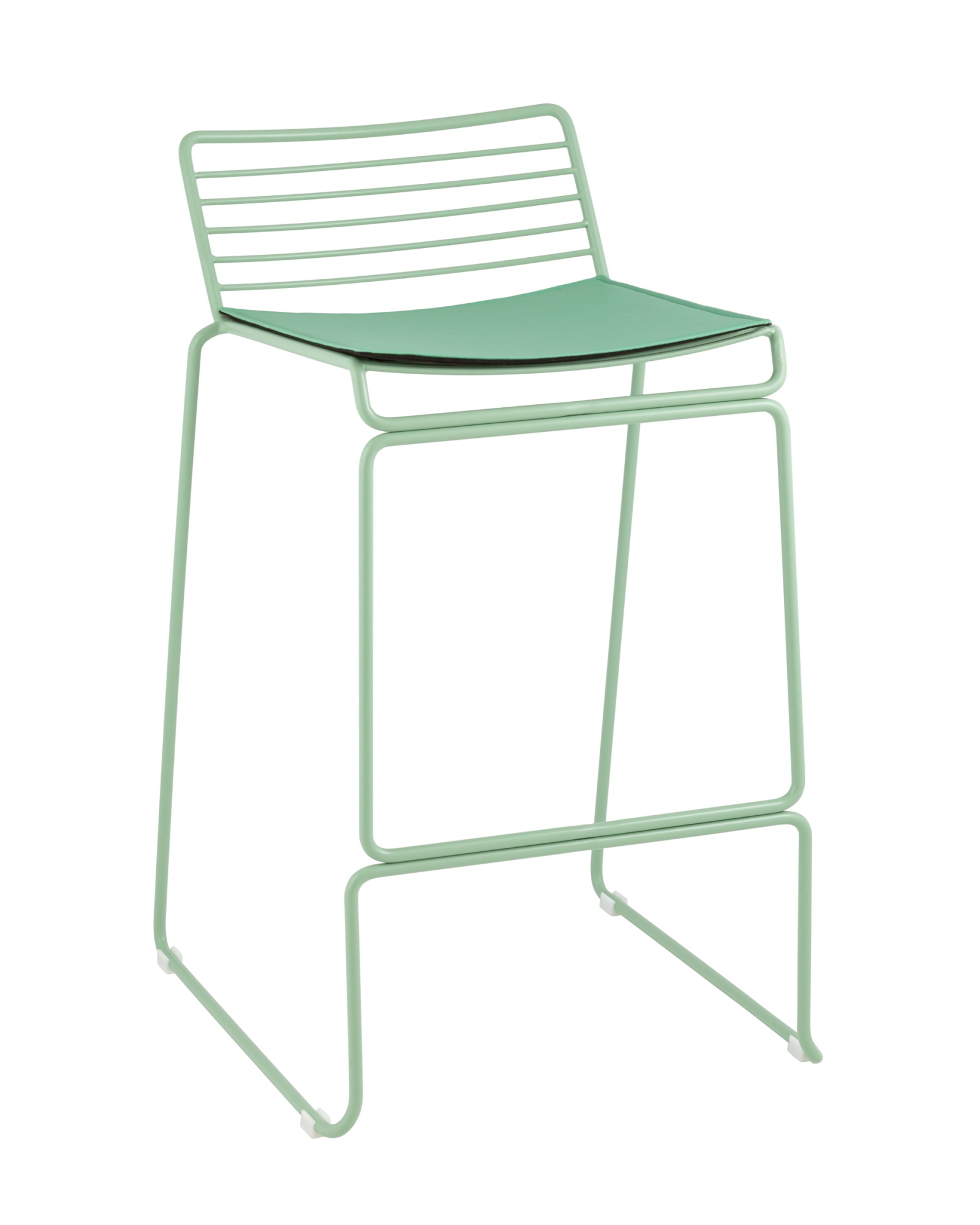 Стул полубарный Danny зеленый с подушкой