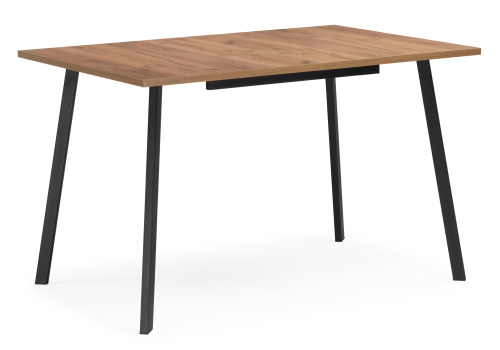 Стол деревянный Кортни 117 (157) x 77 дуб крафт золотой, черный матовый