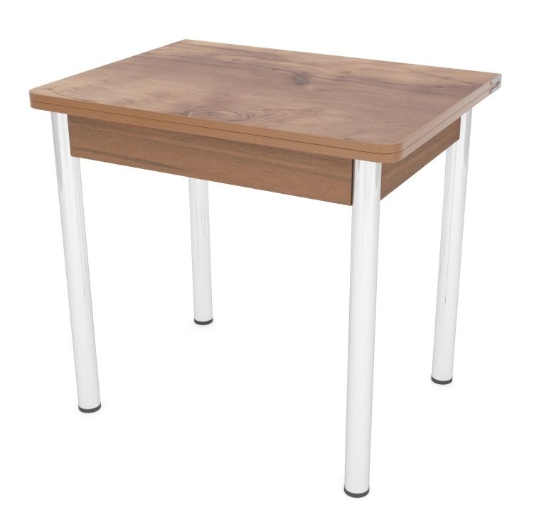 Стол обеденный ЛС-831 пластик 2053 таксус, ножки хром, кромка + подстолье темный