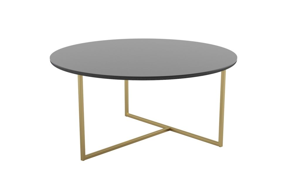 Стол журнальный "Маджоре Glass" черная Lacobel