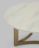 Журнальный столик Кассия 90*90 см светлая керамика