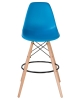 Стул барный DSW BAR ножки светлый бук сиденья голубой BE-02
