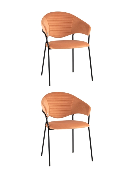 Стул Алексис велюр оранжевый 2 шт.