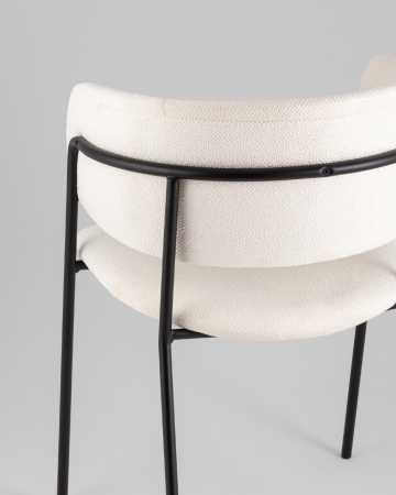 Кресло Нэлли New буклированный велюр белый