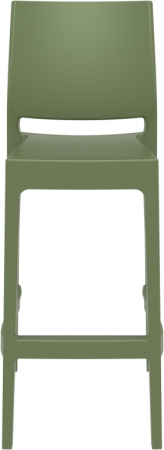 Стул пластиковый барный Siesta Contract Maya Bar 75 оливковый