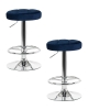 Набор 2 шт Табурет барный BRUNO, синий велюр (MJ9-117)