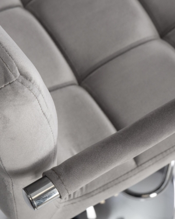 Набор 2 шт Стул барный KRUGER ARM, серый велюр (MJ9-75)