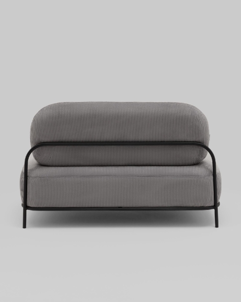 Диван Стоун велюр рельефный светло-серый