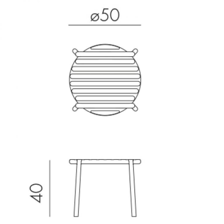 Столик пластиковый журнальный Doga голубой