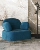 Кресло Кэнди с подлокотниками велюр синий