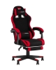 Кресло спортивное Prophet TopChairs с оттоманкой ткань черно-красный