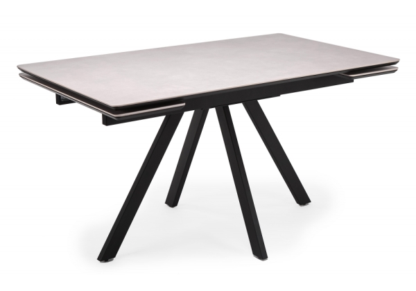 Керамический стол Вилли 140(200)х80 carmen light grey, черный