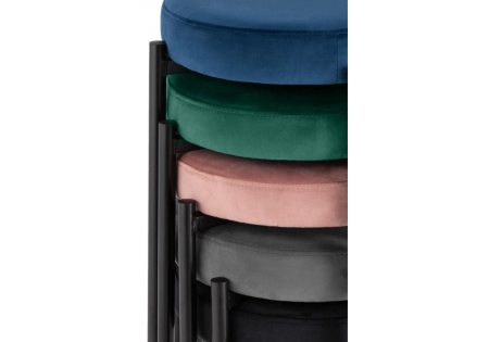 Табурет Кудо велюр velutto 33, черный