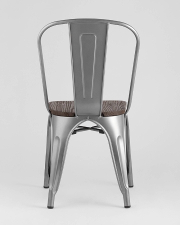 Стул TOLIX WOOD серебристый матовый